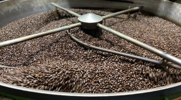 Coffee Beans during the Roasting Process